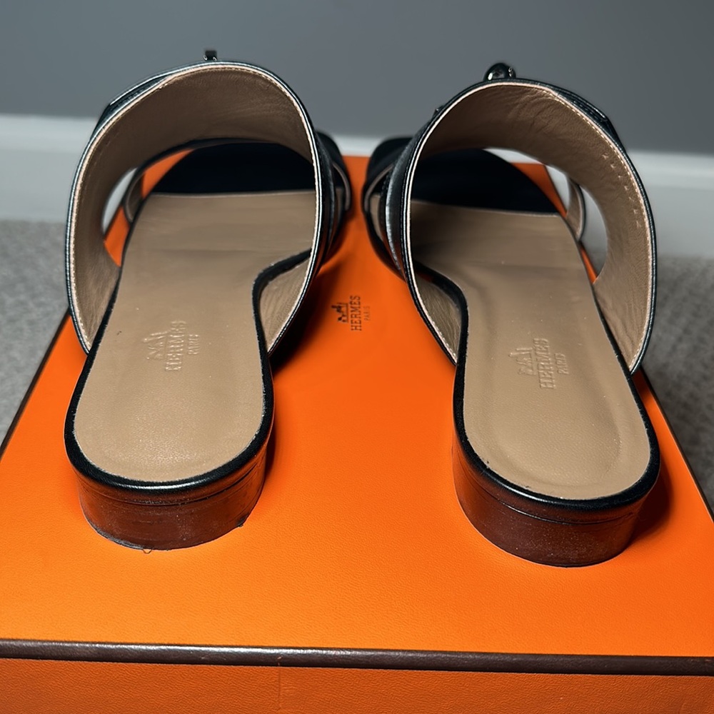 ❌SOLD❌Hermes Avenue Sandal BLACK size 39 - Picture 7 of 10